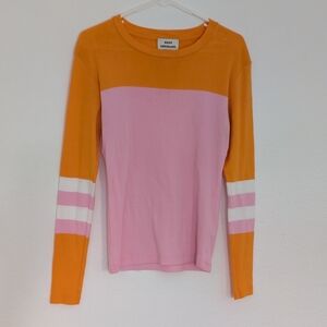 Mads Norgaard Orange Pink Knit Shirt